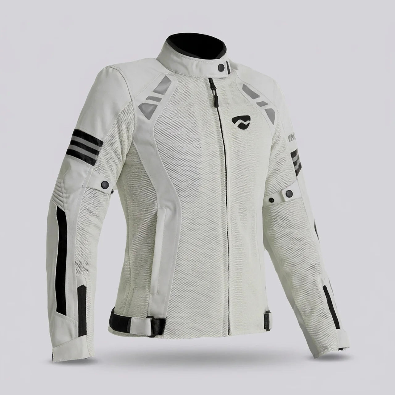 EKON Women’s Summer Mesh Protective Riding Jacket White