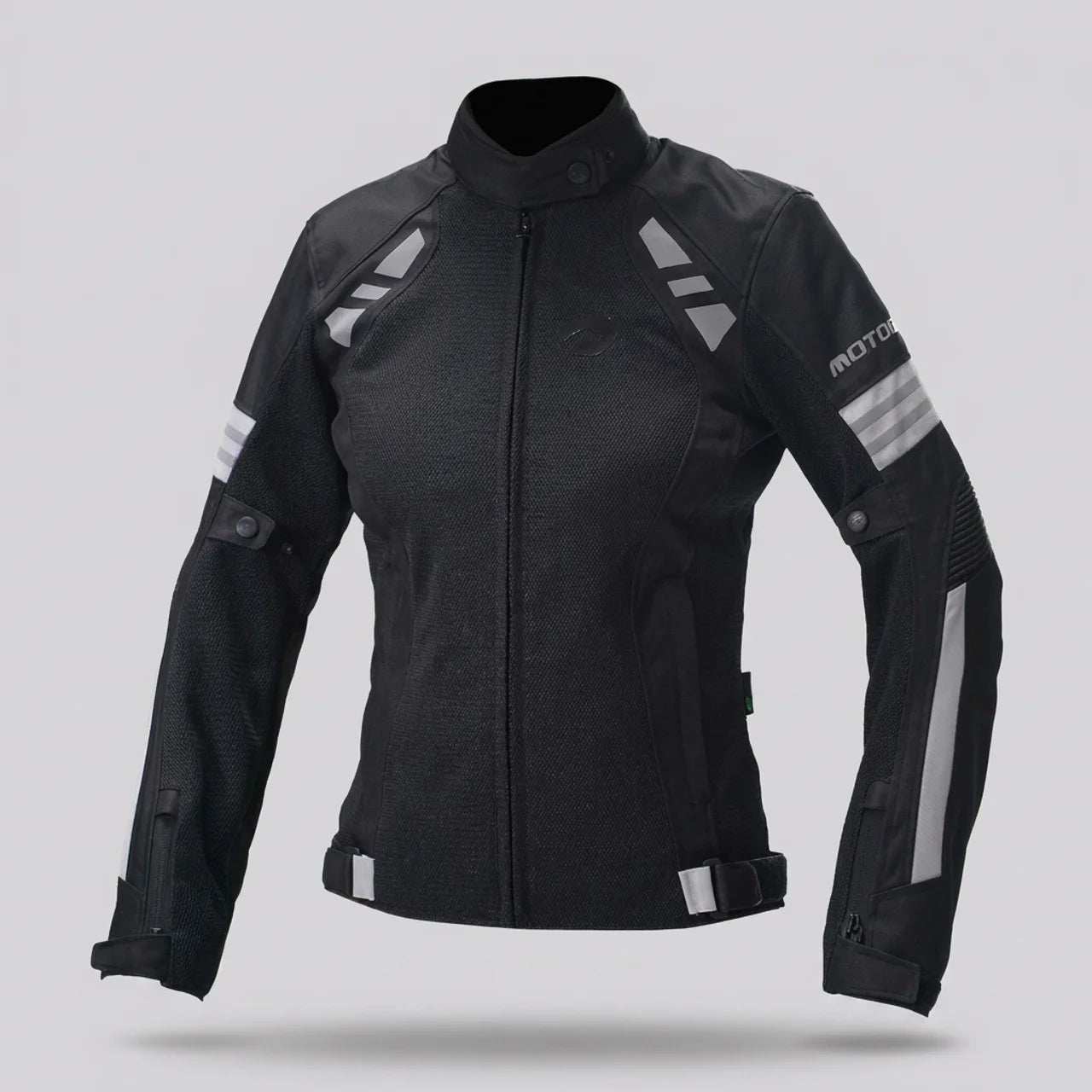 EKON Women’s Summer Mesh Protective Riding Jacket Black