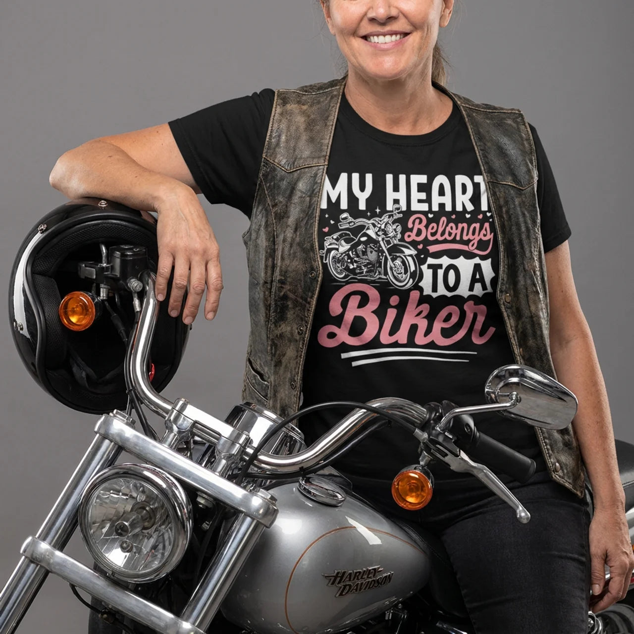 EKON My Heart Belongs Biker Tee