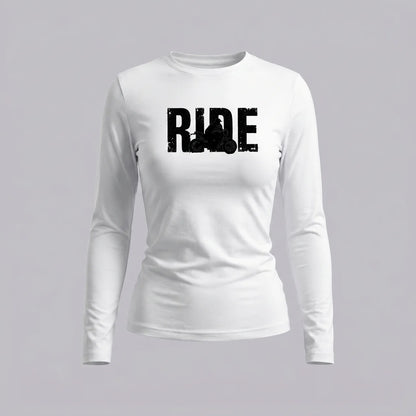 EKON Women’s Ride Graphic Long-Sleeve Tee White