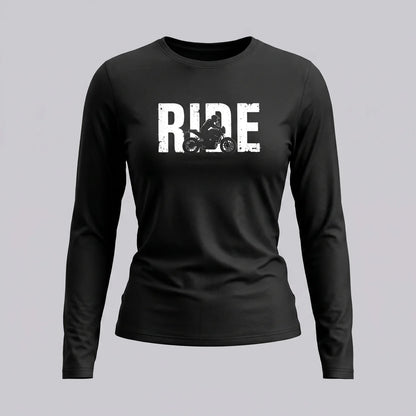 EKON Women’s Ride Graphic Long-Sleeve Tee Black