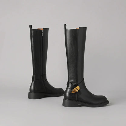 EKON Women’s SaddleLock Leather Riding Boots