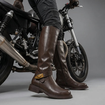 EKON Women’s SaddleLock Leather Riding Boots