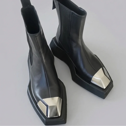 EKON Women’s SilverCap Leather Chelsea Boots