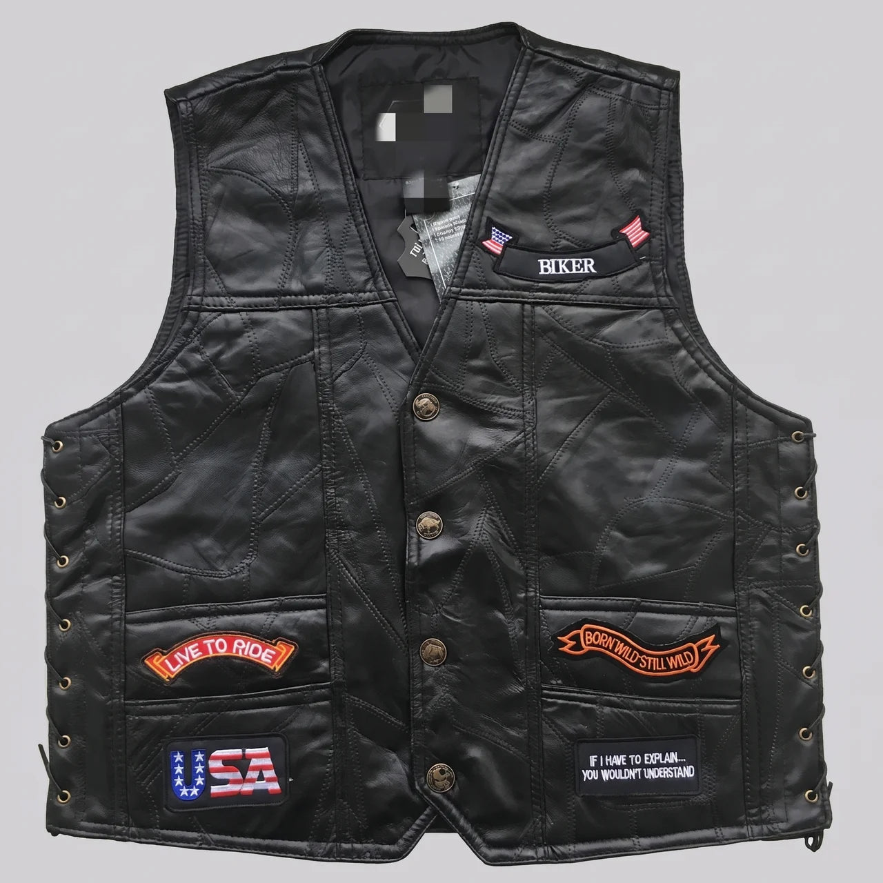 EKON Independent Lace-Up Moto Vest