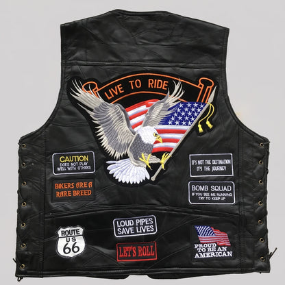 EKON Independent Lace-Up Moto Vest
