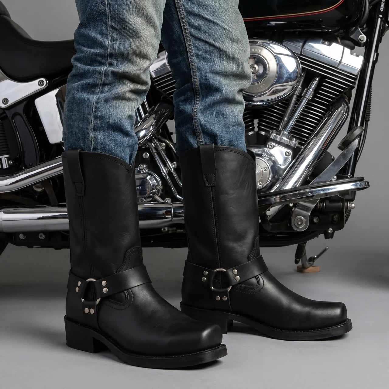 EKON Men’s Mid-Calf Motorcycle Boots