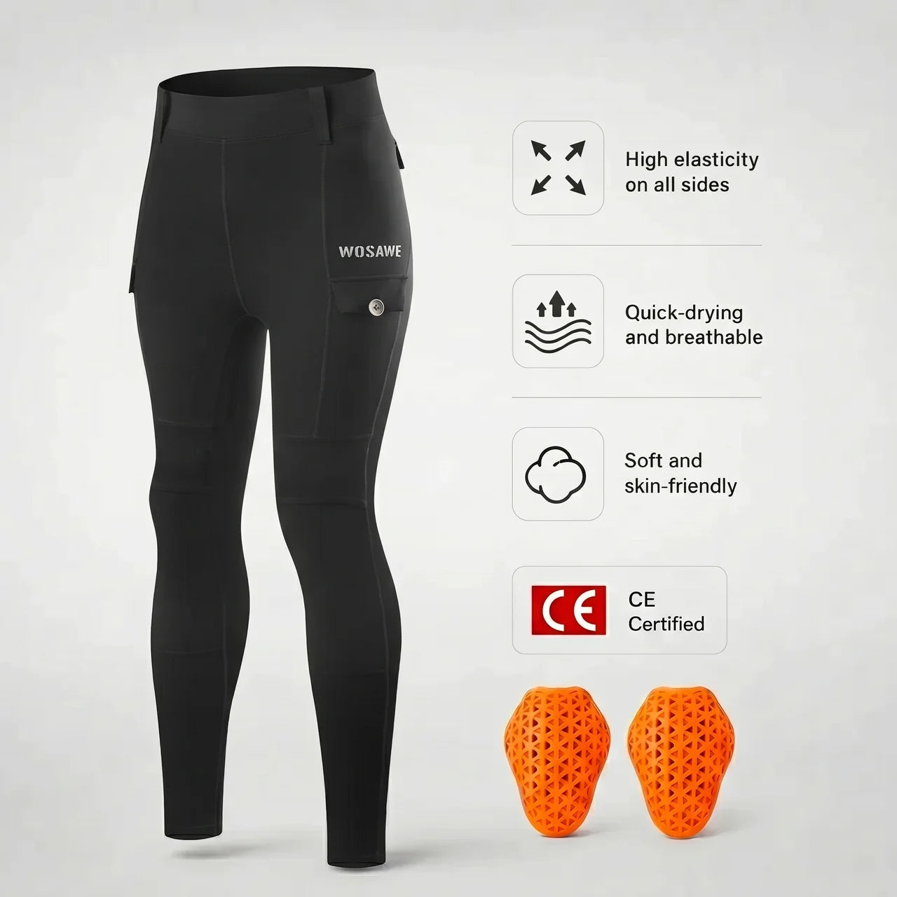 EKON High-Rise Protective Riding Leggings XL US 30-32W