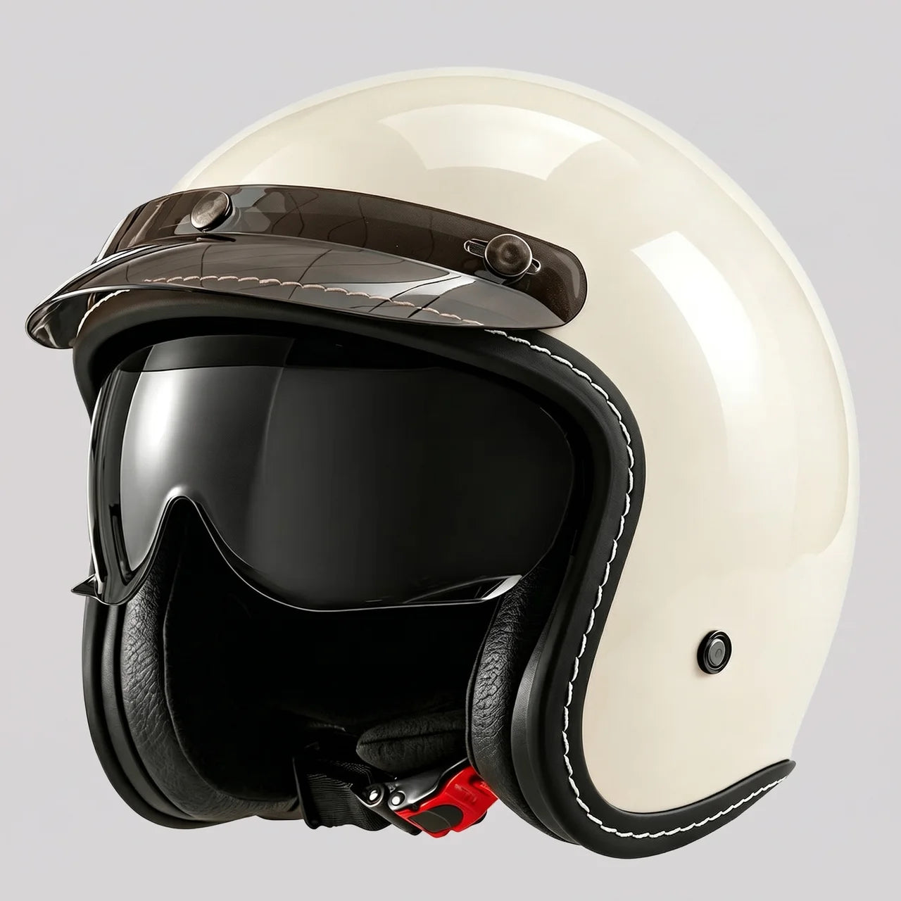 EKON 3/4 Open-Face Rider Helmet Beige
