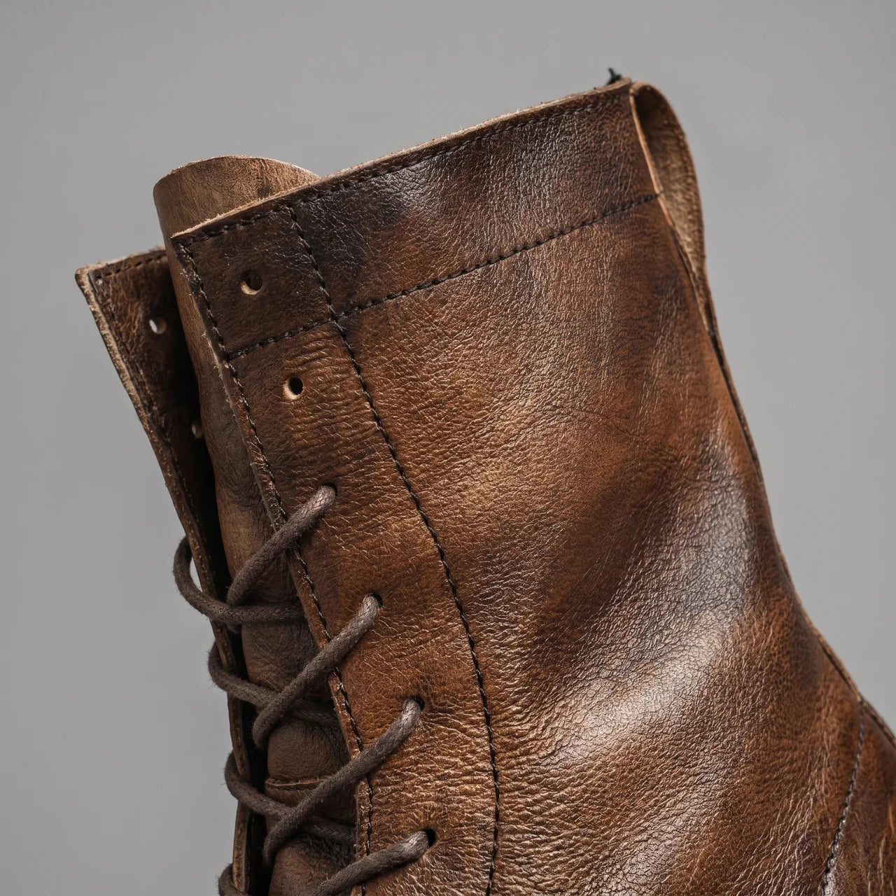 EKON Roadborn Leather Lace-Up Boots