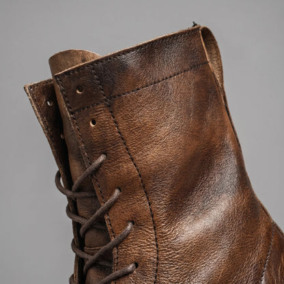 EKON Roadborn Leather Lace-Up Boots