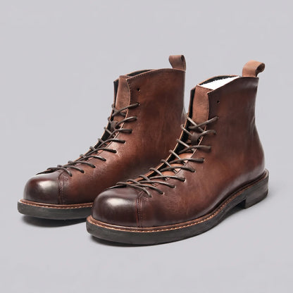 EKON Roadsmith Leather Lace-Up Boots