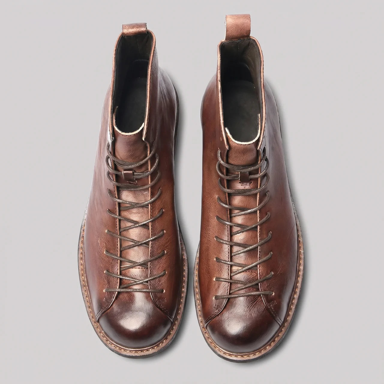 EKON Roadsmith Leather Lace-Up Boots