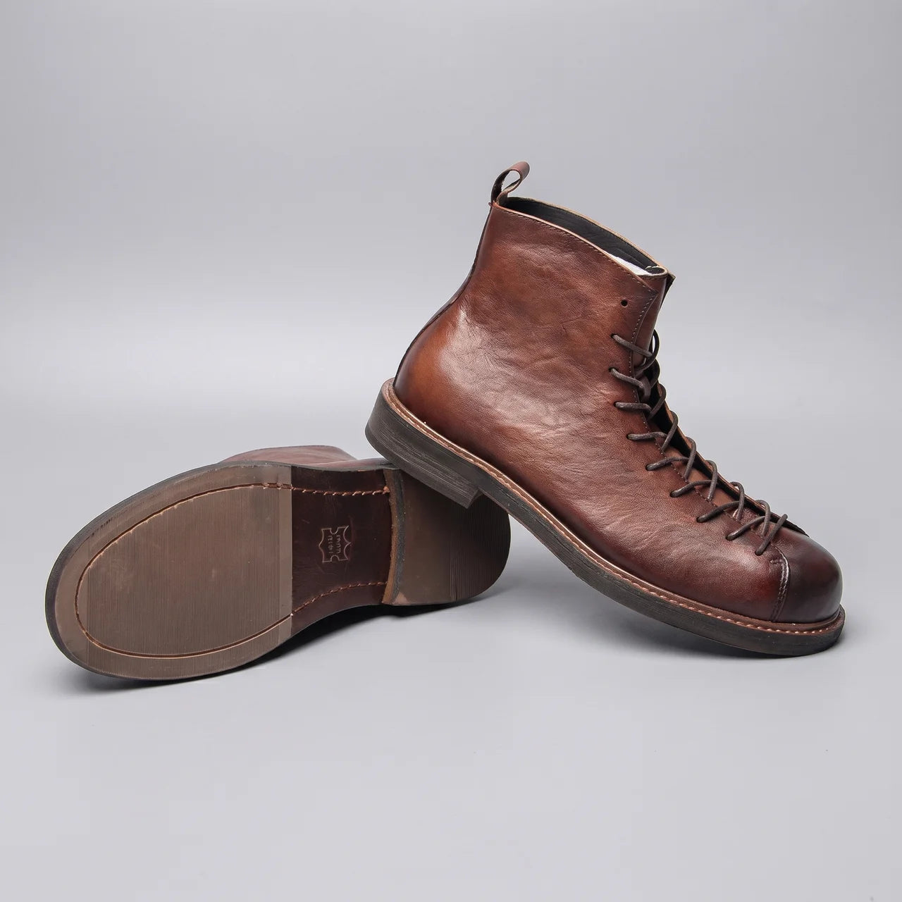 EKON Roadsmith Leather Lace-Up Boots