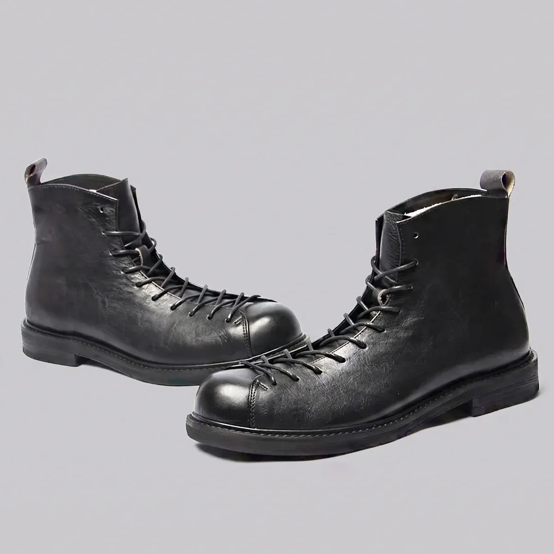 EKON Roadsmith Leather Lace-Up Boots