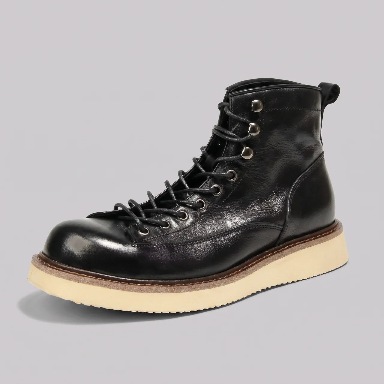 EKON Burnished Road Leather Moto Boots