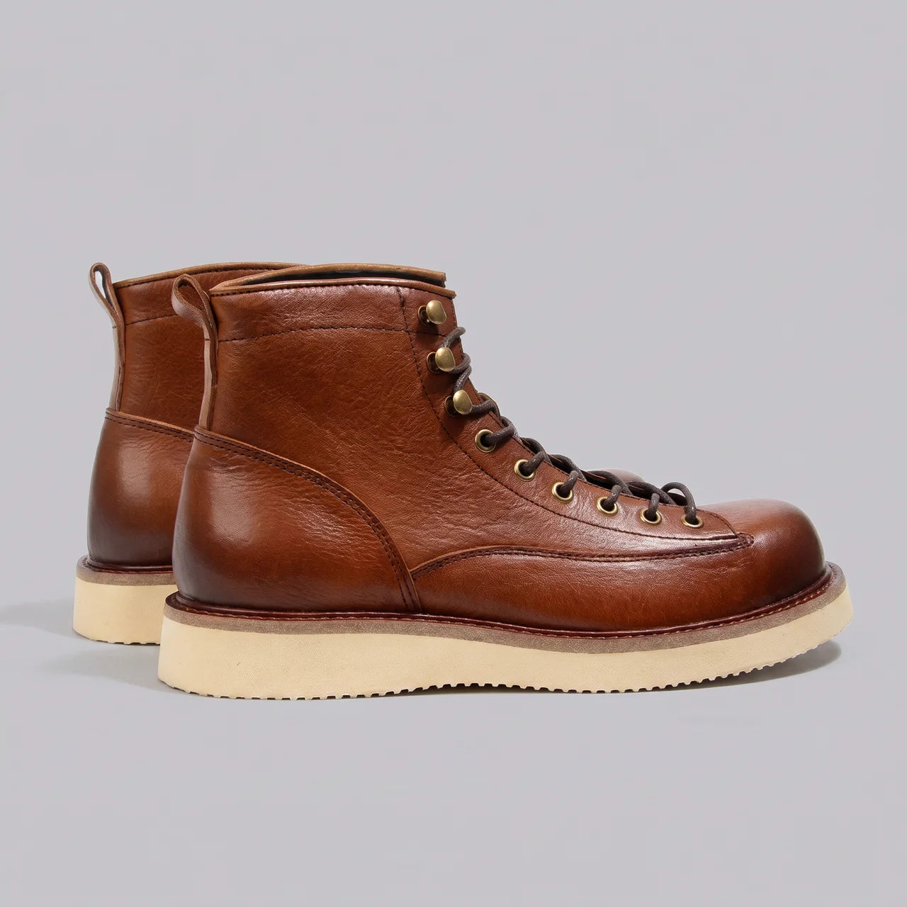 EKON Burnished Road Leather Moto Boots