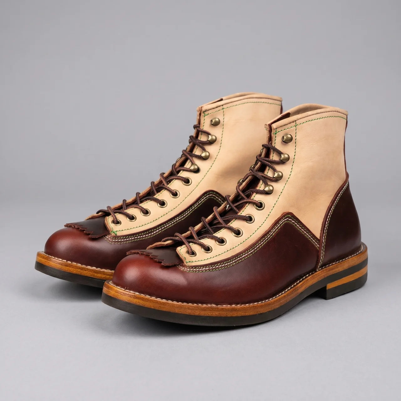 EKON WedgeCraft Cowhide Moto Boots