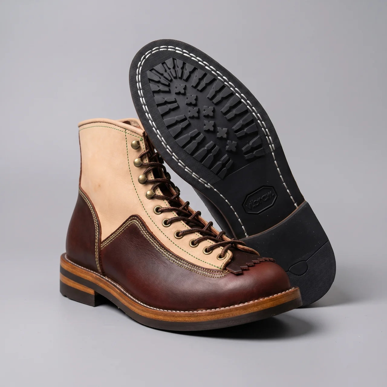 EKON WedgeCraft Cowhide Moto Boots