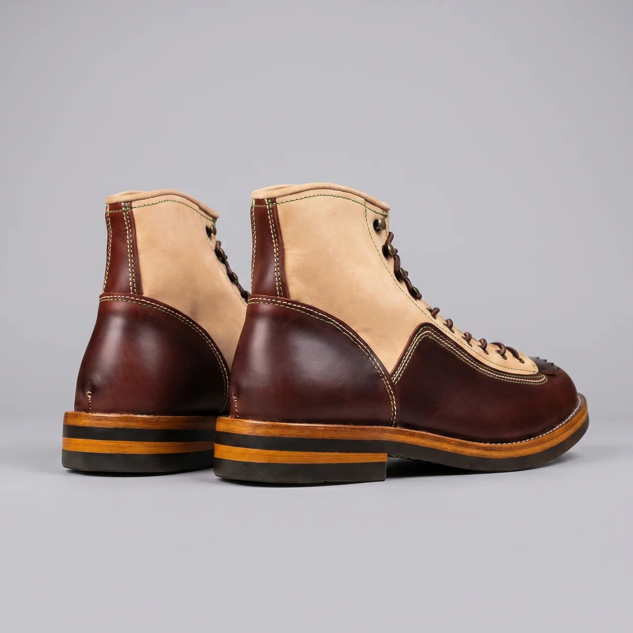 EKON WedgeCraft Cowhide Moto Boots