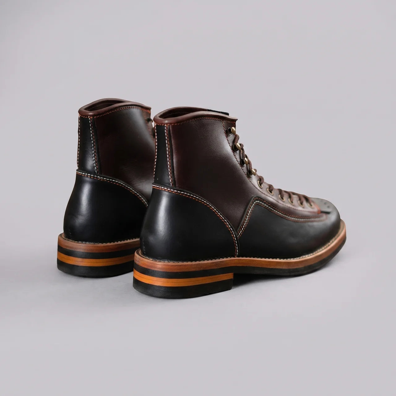 EKON WedgeCraft Cowhide Moto Boots