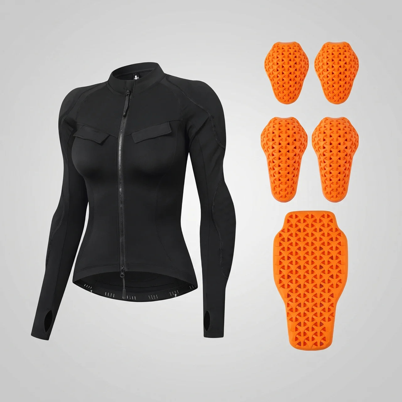 EKON FlexShield Women's Armored Riding Top Black