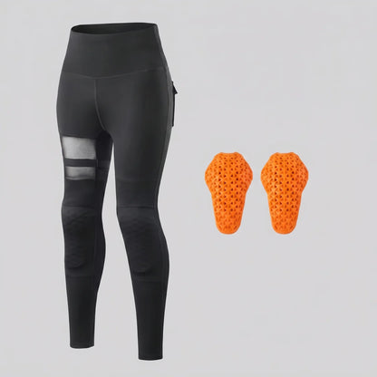 EKON MeshRide Women's Armored Riding Leggings Black