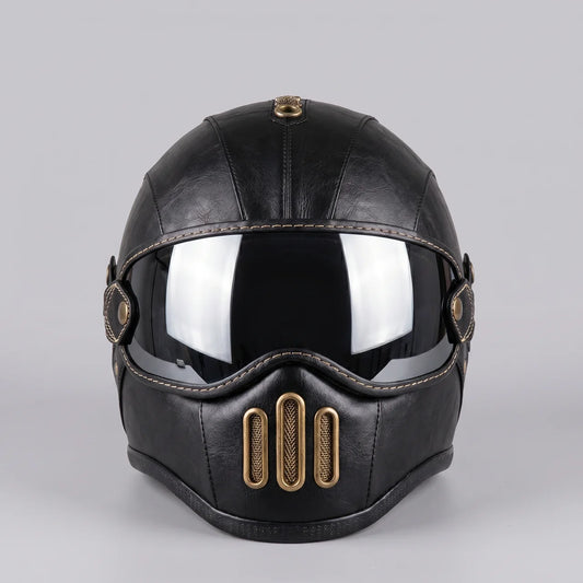 EKON AeroVisor Retro Riding Helmet
