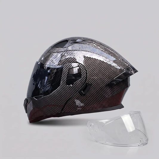 EKON Carbon-Style Modular Motorcycle Helmet