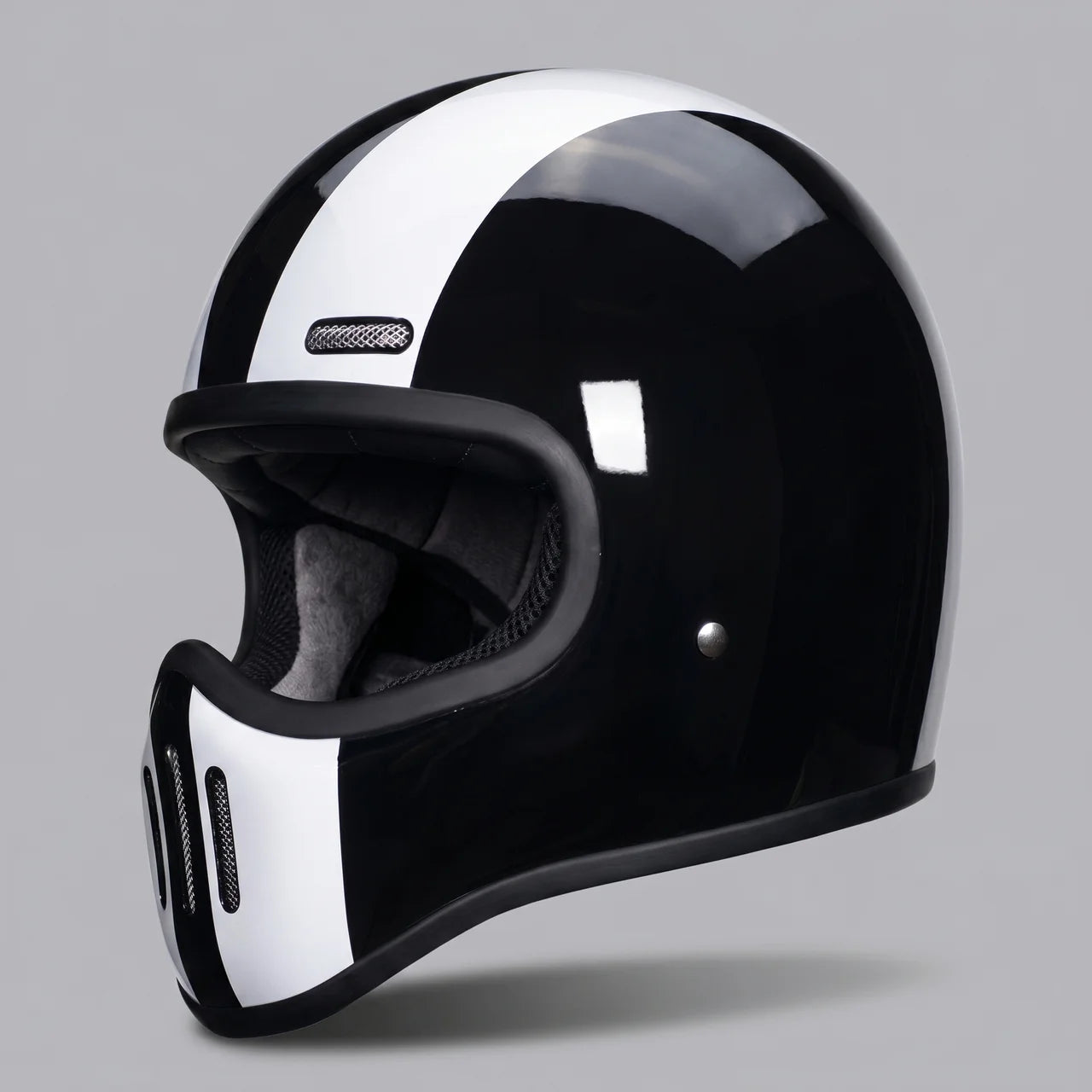 EKON RetroStripe Full-Face Riding Helmet