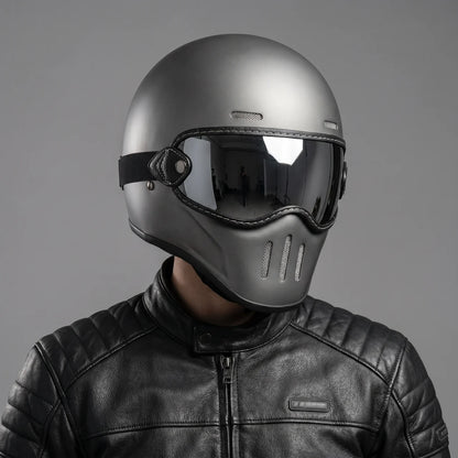 EKON PureRetro Full-Face Riding Helmet