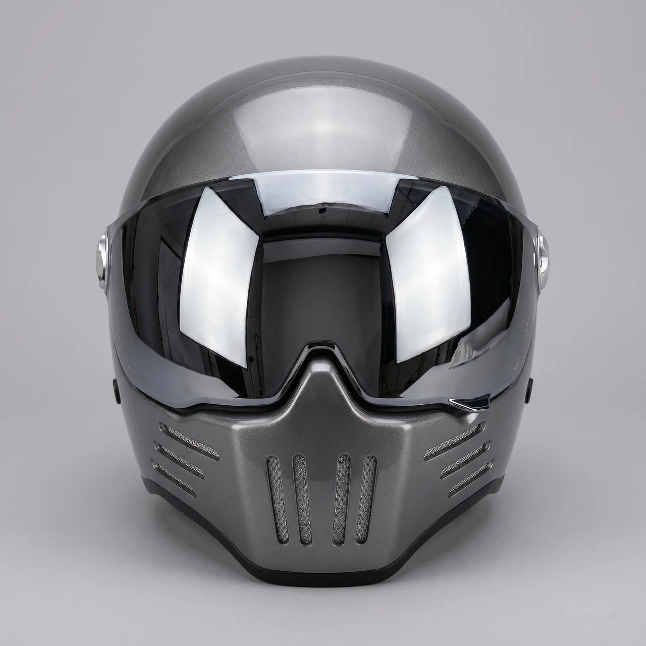 EKON MirrorVisor Retro Full-Face Helmet