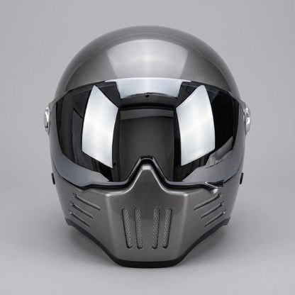 EKON MirrorVisor Retro Full-Face Helmet