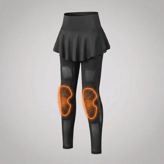 EKON Women’s Skirted Mesh Riding Leggings