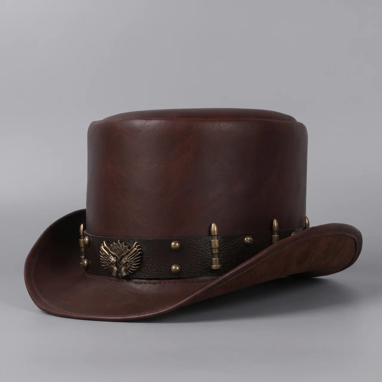EKON IronCrest Western Rider Hat Coffee Brown