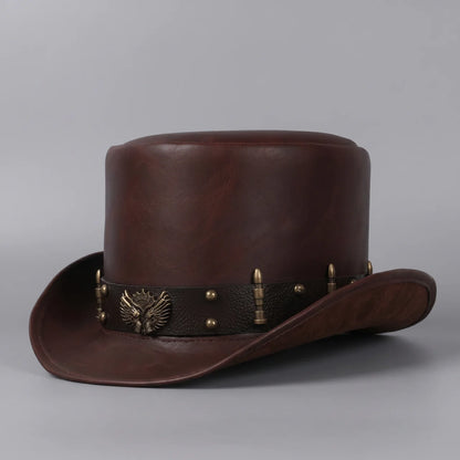 EKON IronCrest Western Rider Hat Coffee Brown
