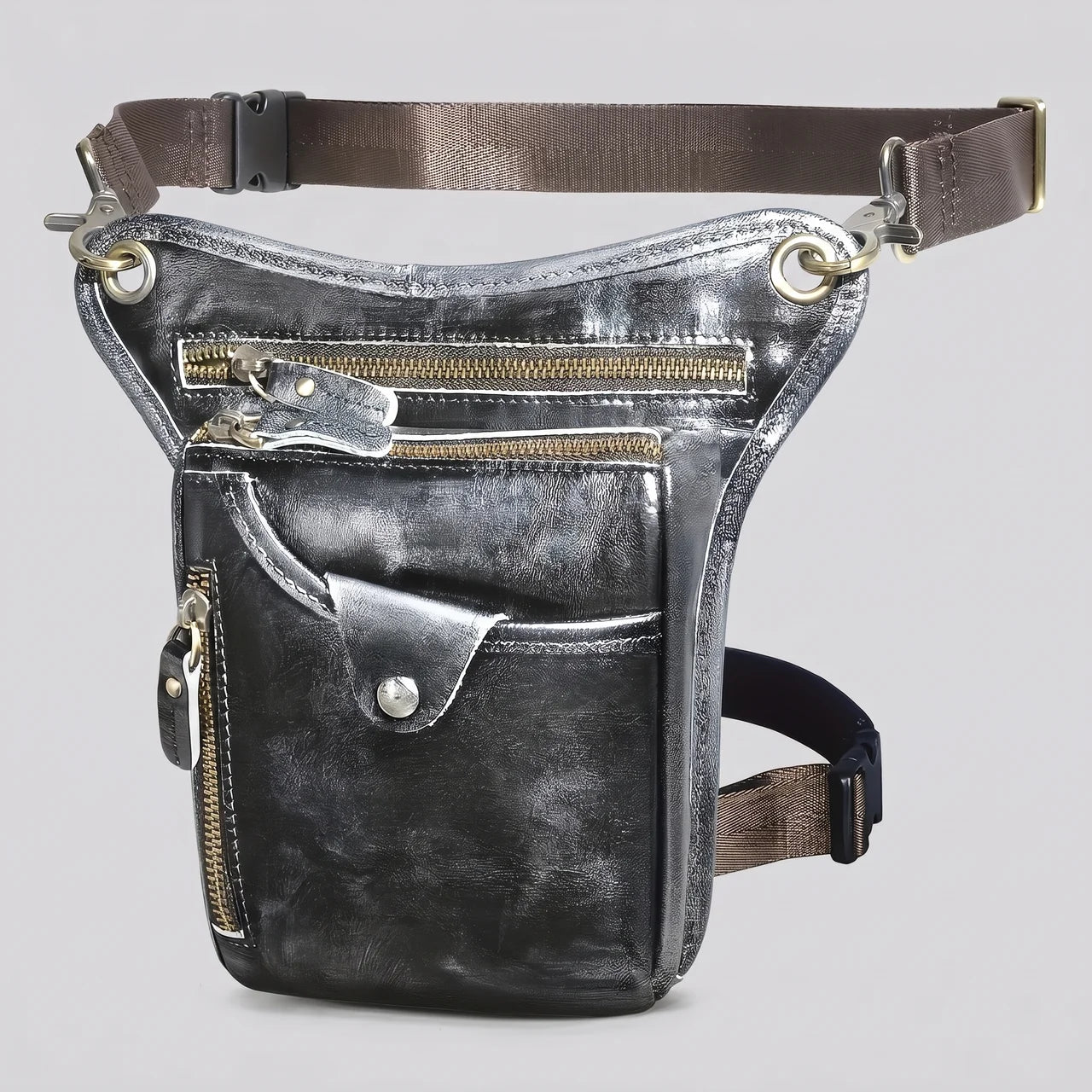 EKON RoadVault Leather Leg Bag