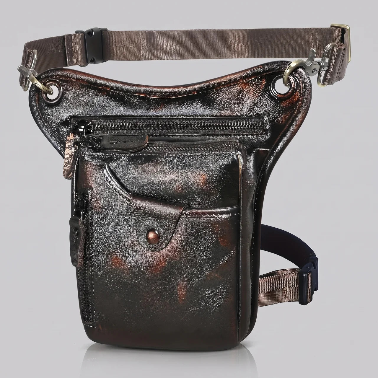 EKON RoadVault Leather Leg Bag
