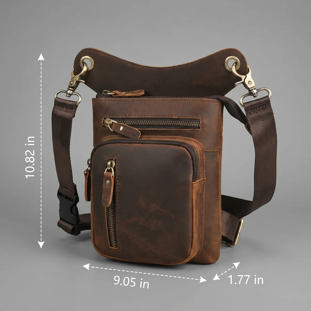 EKON RoadCarry Leather Leg Bag