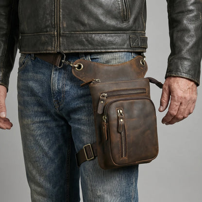EKON RoadCarry Leather Leg Bag