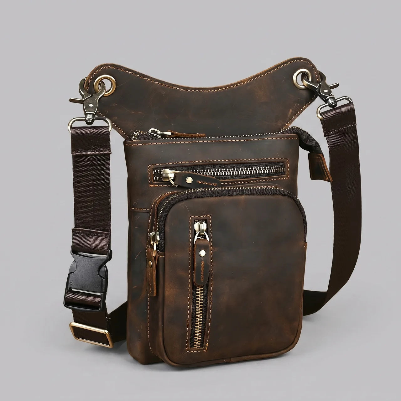 EKON RoadCarry Leather Leg Bag