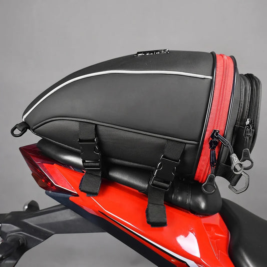 EKON TailHaul Rear Seat Bag Black Red