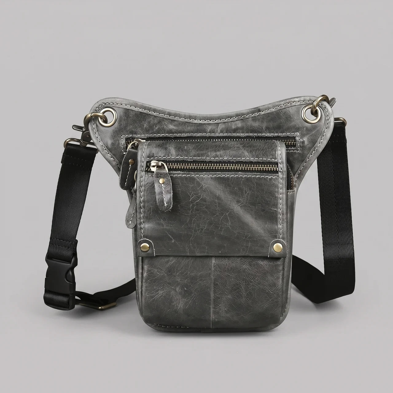 EKON MotoStash Leather Leg Bag