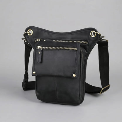 EKON MotoStash Leather Leg Bag