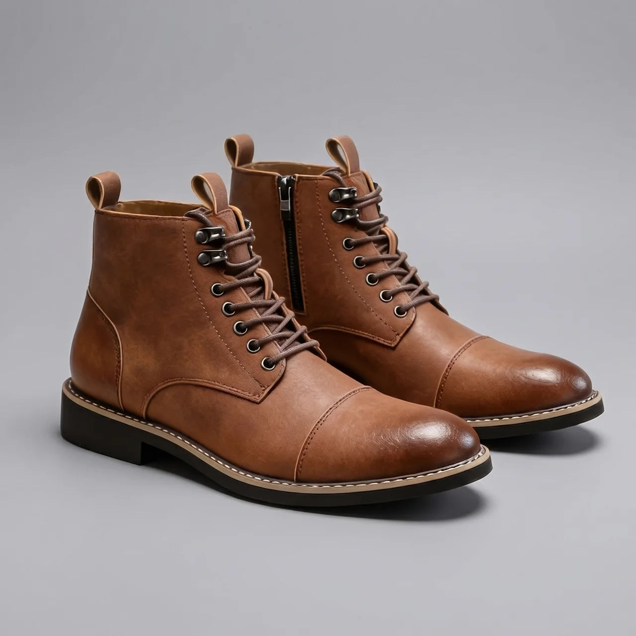 EKON RoadZip Moto Boots Khaki