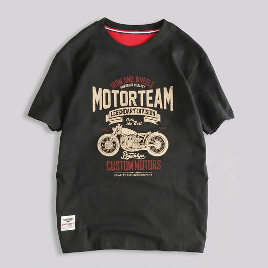 EKON MotorTeam Washed Moto Graphic Tee Black