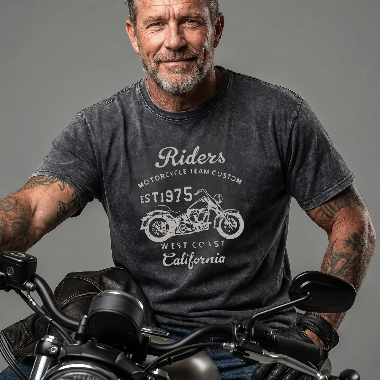 EKON WestRide Washed Moto Graphic Tee