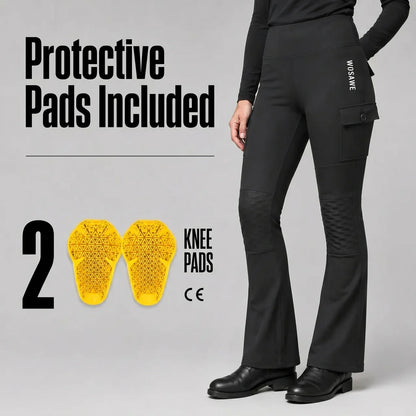 EKON Women’s FlareFlex Knee-Pad Riding Pants Black