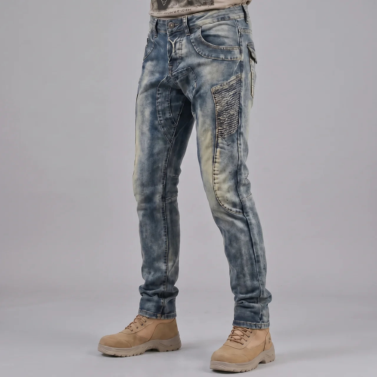 EKON Retro Denim Riding Jeans