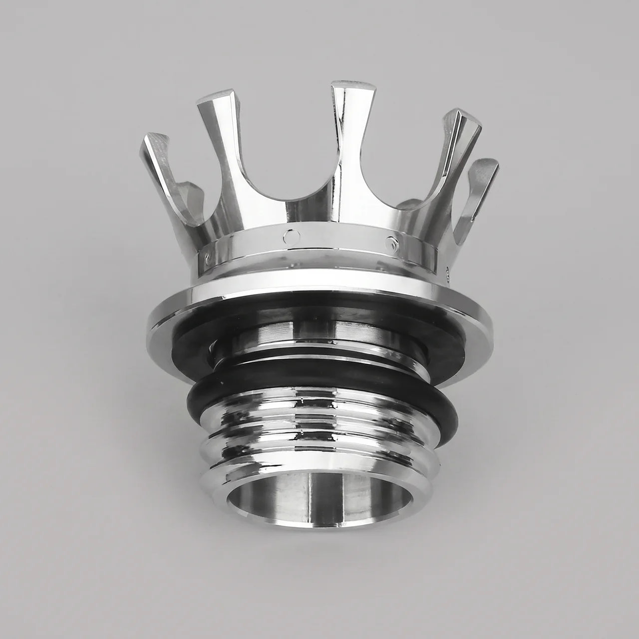 EKON Crown CNC Fuel Cap Silver